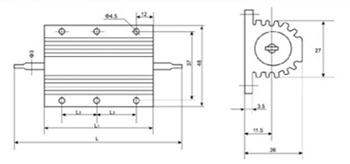 Aluminum Housed Chassis Mounted Wire Wound Resistor